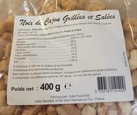 Noix de cajou grillées et salées