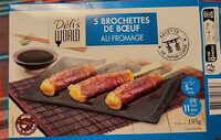 5 brochettes de boeuf au fromage