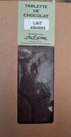 Tablette de chocolat Lait Amande
