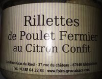 Rillettes de poulet fermier au citron confit
