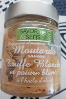 Moutarde saveur truffe blanche et poivre blanc