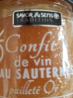 Confit de vin au Sauternes pailleté d'or