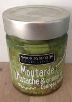 Moutarde pistache et graines de courges toastées