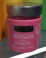 Moutarde saveur Echalotte et Ail Rose
