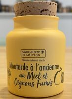 Moutarde à l'ancienne au miel et oignons fumés