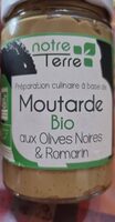 Moutarde Bio aux olives noires & romarin