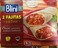 2 Fajitas « à la Texane » Poulet, poivrons & sauce Barbecue