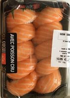 Sushi saumon, avec poisson cru