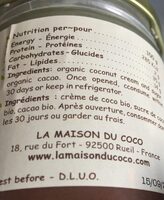 Tartinade Coco & Chocolat