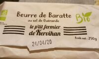 Beurre de Baratte au sel de Guérande bio