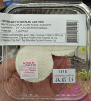 Fromage fermier au lait cru