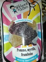 Pâtes de fruits pomme myrtilles framboise