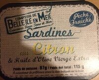 Sardines citron et huile d'olive, 115g