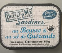 Sardines au beurre et au sel de Guérande, 115g