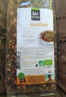 Trio de lentilles vertes, blondes et corail