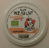 Riz au lait orange cannelle