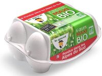 6 maxi œufs bio Le Gavot de poules élevées en plein air issus de l'agriculture biologique