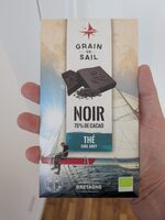Tablette de chocolat 75% de cacao,thé earl grey