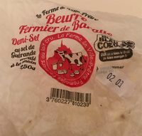 Beurre Fermier de Baratte au Sel de Guérande Moulé à la Main