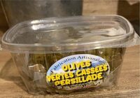 Olives vertes cassées persillade