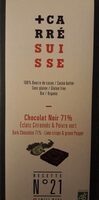 Chocolat noir 71% éclats citronnés et poivre vert recette n°21