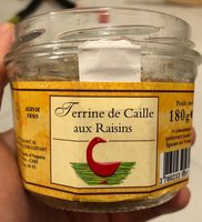 Terrine de caille aux raisins