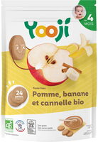Purée surgelée de pomme, banane et cannelle bio lisse pour bébé dès 4 mois