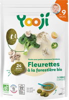 Purée surgelée de fleurettes à la forestière bio avec petits morceaux fondants pour bébé dès 9 mois