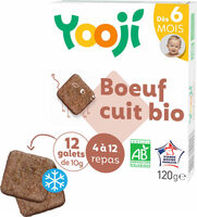 Hachés de boeuf bio cuit et surgelé pour bébé dès 6 mois