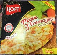 Pizza 3 fromages cuite au feu de bois