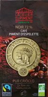 Noir 72% café piment d'espelette