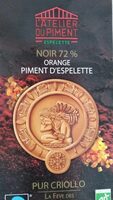 Noir 72% Orange Piment d'Espelette