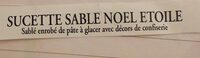 Sucette sablé noël étoile