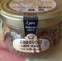Cuisiné de bœuf crème lentilles et carottes
