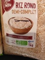 Riz rond demi-complet