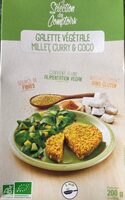 Galette vegetale millet, curry & coco