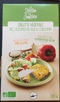 Galette vegetale riz legumes du sud et curcuma
