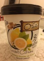 Sorbet citron 0% de sucres ajoutés