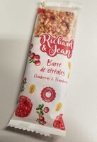 Barre de céréales Cranberries & Framboise
