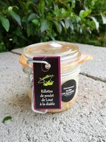 Rillettes de poulet de Loué à la diable