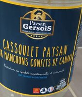 Cassoulet paysan au manchons confis de canard