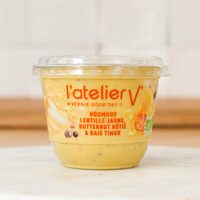 Houmous lentille jaune, butternut rôtie & baie timur
