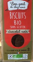 Biscuit bio sans gluten chocolat noir