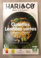 Galettes Lentilles Vertes - Oignons - Carottes