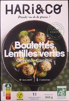 Boulettes Lentilles vertes - Oignons - Carottes