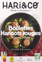 Boulettes Haricots rouges - Poivrons - Curry