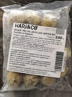 Boulettes de lentilles vertes bio