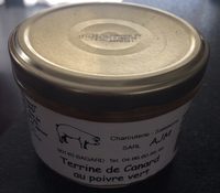Terrine de canard au poivre vert