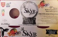 Skyr fermier sur lit de fruits exotiques