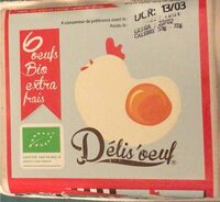 Délis’oeuf - 6 oeufs bio extra frais du Var